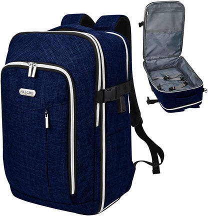 Travel Carry On 17.5" Laptop Expandable Backpack for Men Women, Personal Item Bag Waterproof Airline Approved with USB Charging Hole 3 Packing Cubes, Large Weekender Daypack Business Luggage Suitcase