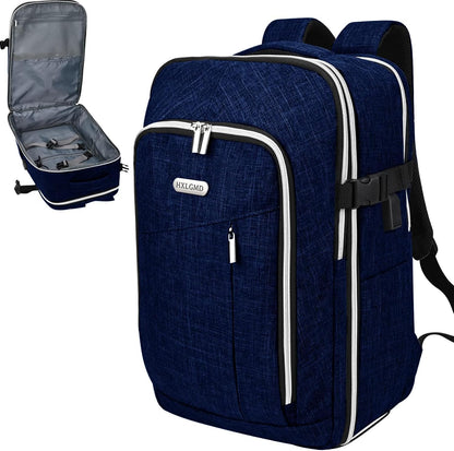 Travel Carry On 17.5" Laptop Expandable Backpack for Men Women, Personal Item Bag Waterproof Airline Approved with USB Charging Hole 3 Packing Cubes, Large Weekender Daypack Business Luggage Suitcase