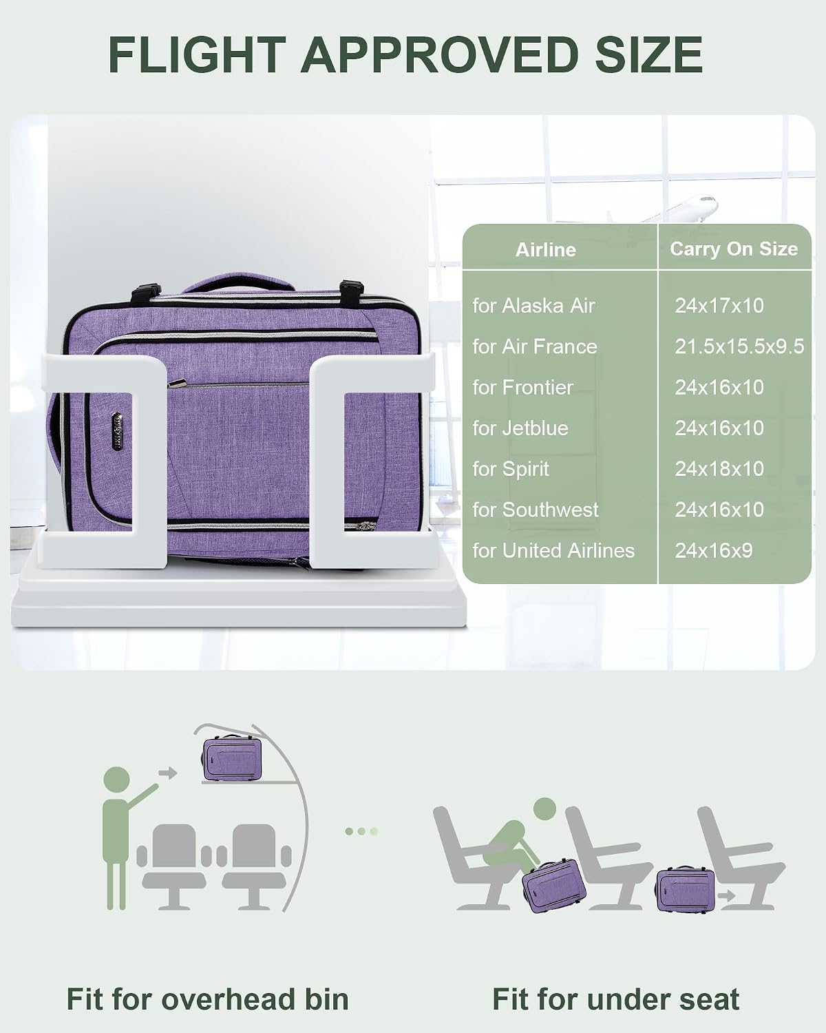 Travel Carry On 17.5" Laptop Expandable Backpack for Men Women, Personal Item Bag Waterproof Airline Approved with USB Charging Hole 3 Packing Cubes, Large Weekender Daypack Business Luggage Suitcase