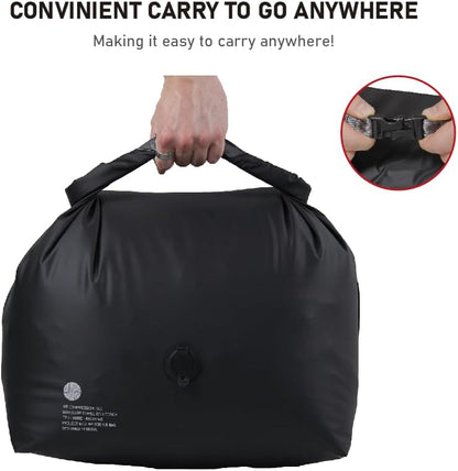 Vacuum Compression Bags for Travel, 40L Pump-Free Reusable Vacuum Bags, Waterproof Laundry Bag for Backpack and Suitcase, Space Saver Bags for Backpacking