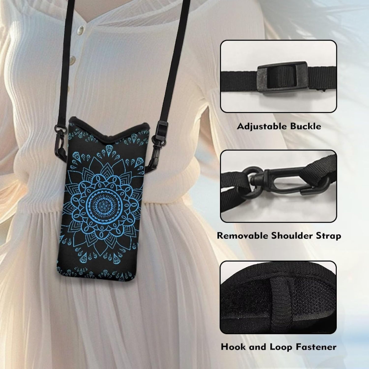 Small Crossbody Cellphone Bags Mini Messenger Phone Handbag Shoulder Purse for Running Yoga Hiking