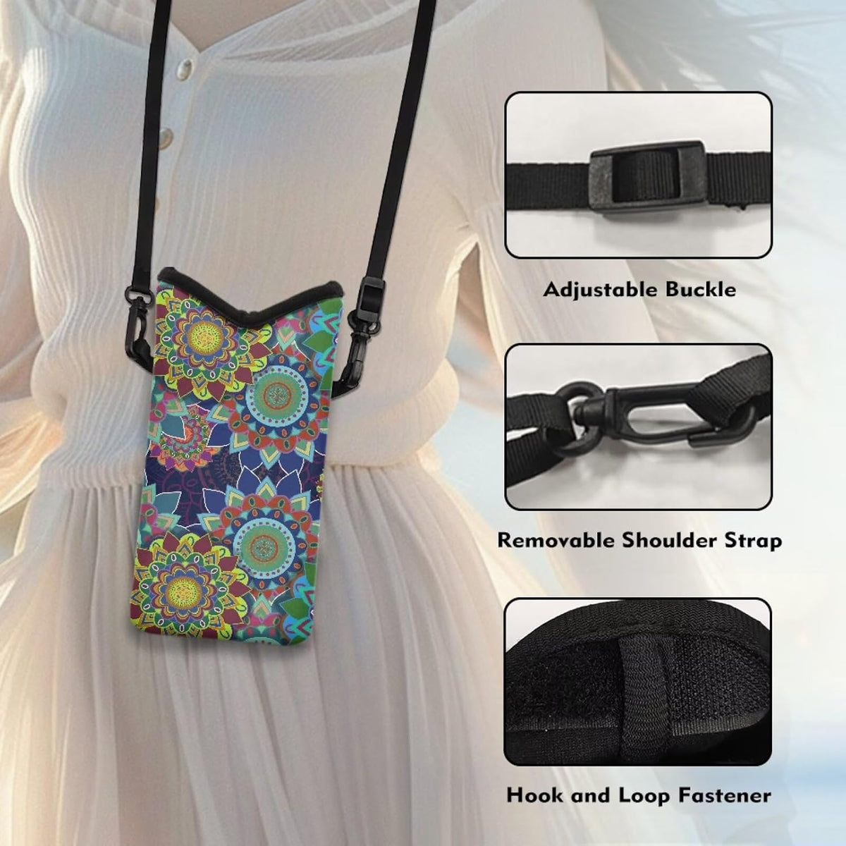 Small Crossbody Cellphone Bags Mini Messenger Phone Handbag Shoulder Purse for Running Yoga Hiking
