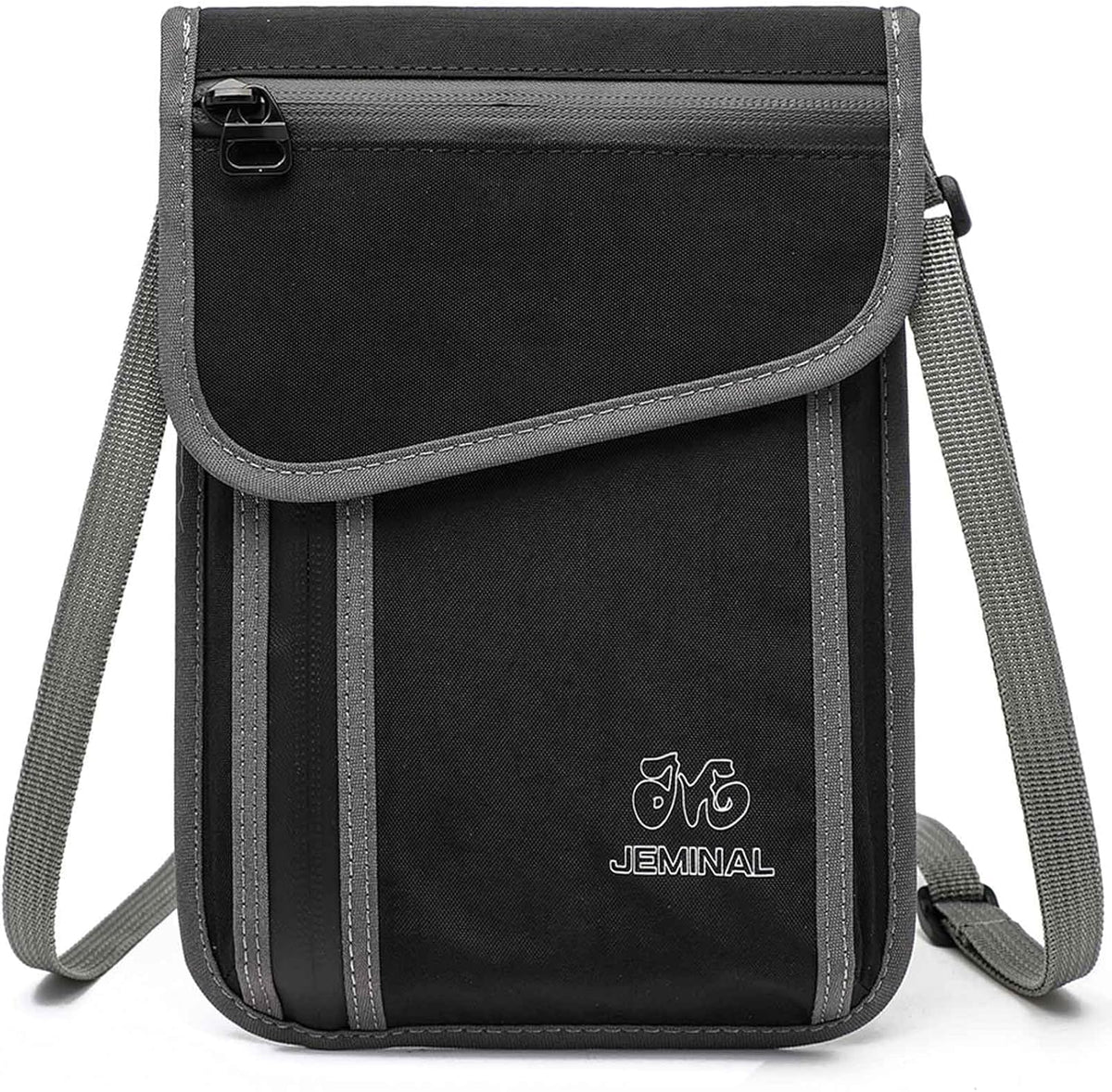 JEMINAL Passport ID Crossbody Phone Bag for Men & Women: Waterproof Small Phone Shoulder Handbag for lighty Camp Jog Travel