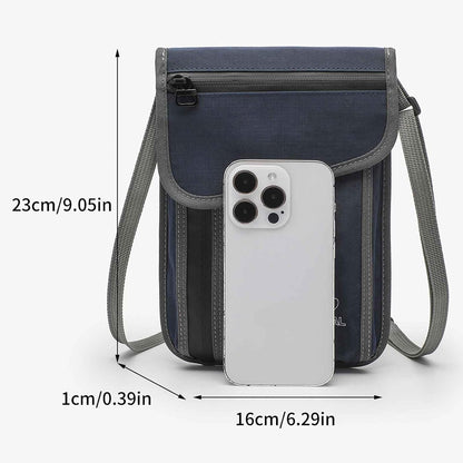 JEMINAL Passport ID Crossbody Phone Bag for Men & Women: Waterproof Small Phone Shoulder Handbag for lighty Camp Jog Travel