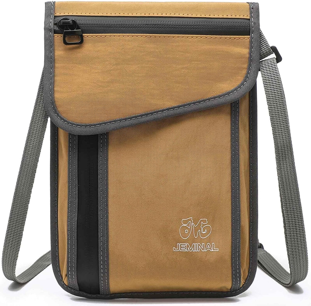 JEMINAL Passport ID Crossbody Phone Bag for Men & Women: Waterproof Small Phone Shoulder Handbag for lighty Camp Jog Travel