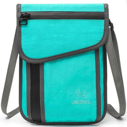 JEMINAL Passport ID Crossbody Phone Bag for Men & Women: Waterproof Small Phone Shoulder Handbag for lighty Camp Jog Travel