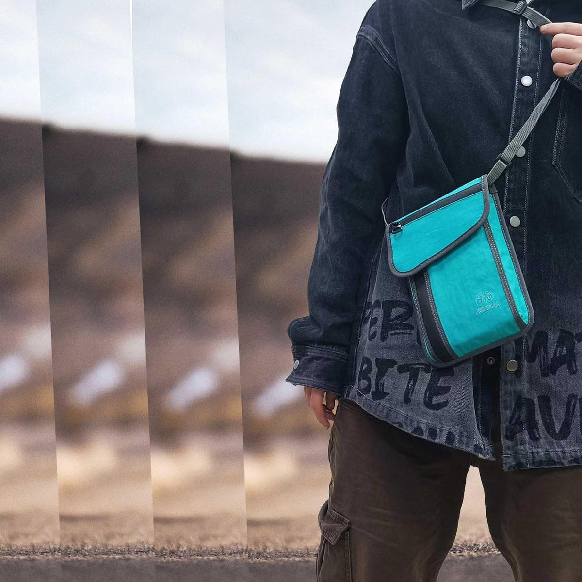 JEMINAL Passport ID Crossbody Phone Bag for Men & Women: Waterproof Small Phone Shoulder Handbag for lighty Camp Jog Travel