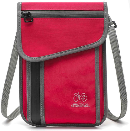 JEMINAL Passport ID Crossbody Phone Bag for Men & Women: Waterproof Small Phone Shoulder Handbag for lighty Camp Jog Travel