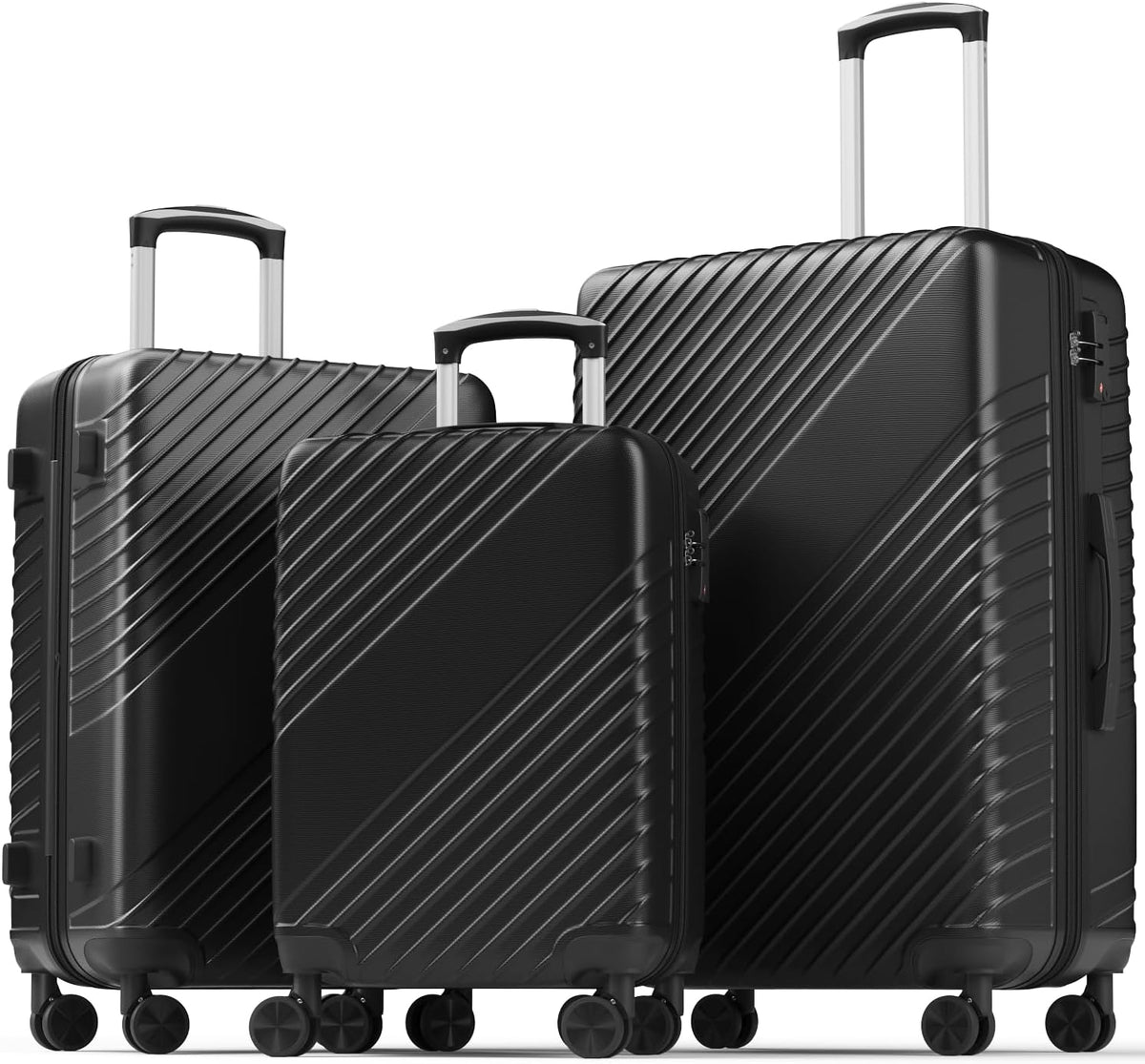 20 Inch Carry On Luggage, ABS Hardside Suitcase with Spinner Wheels, Airline-Approved Cabin Luggage with TSA Security Lock, Expandable Travel Suitcase for Flights, Business Trips & Weekend Vacations