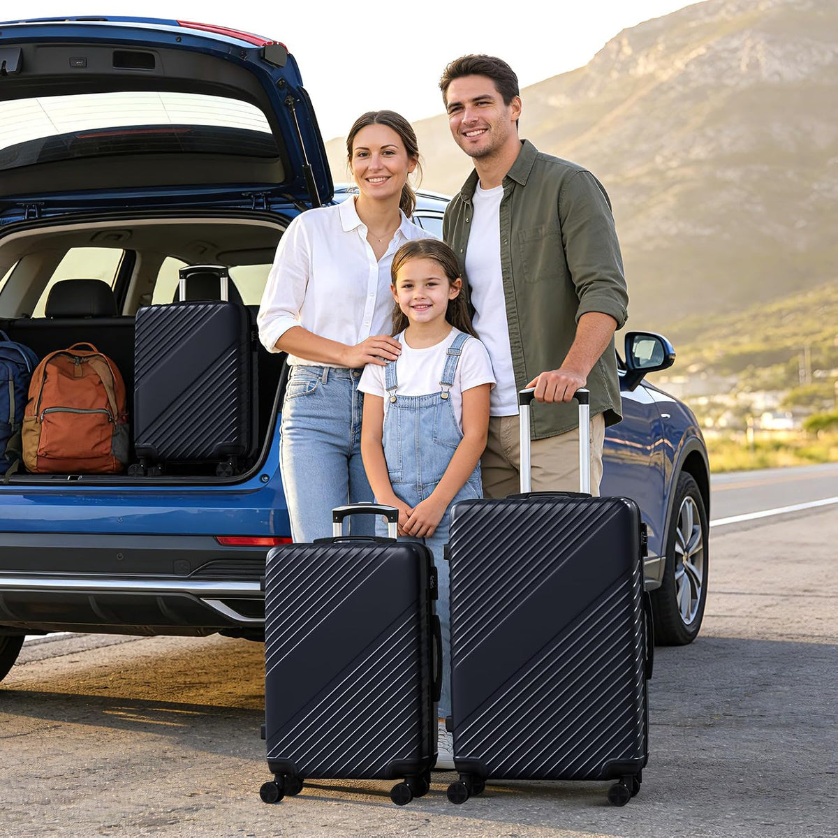 20 Inch Carry On Luggage, ABS Hardside Suitcase with Spinner Wheels, Airline-Approved Cabin Luggage with TSA Security Lock, Expandable Travel Suitcase for Flights, Business Trips & Weekend Vacations