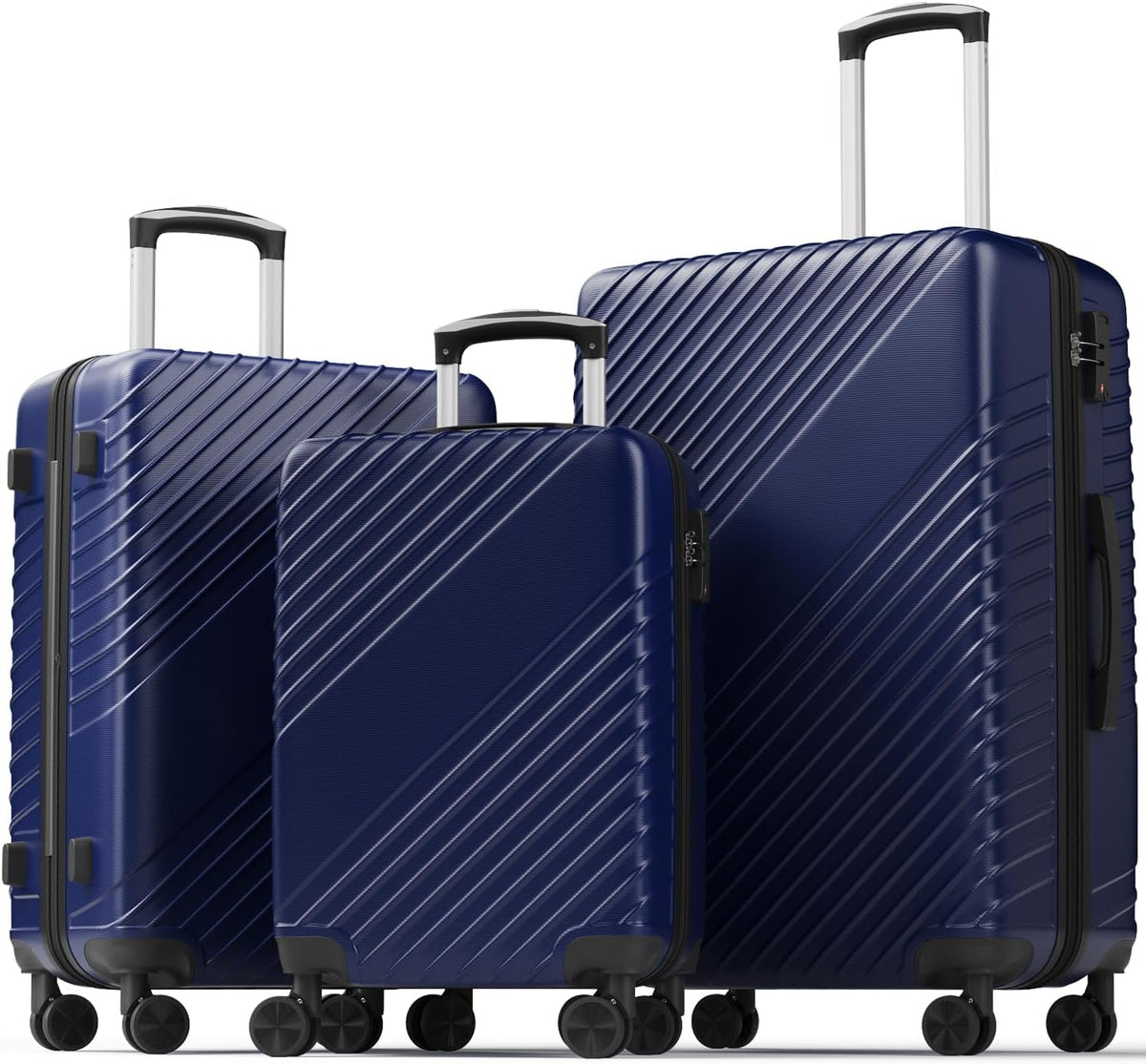 20 Inch Carry On Luggage, ABS Hardside Suitcase with Spinner Wheels, Airline-Approved Cabin Luggage with TSA Security Lock, Expandable Travel Suitcase for Flights, Business Trips & Weekend Vacations