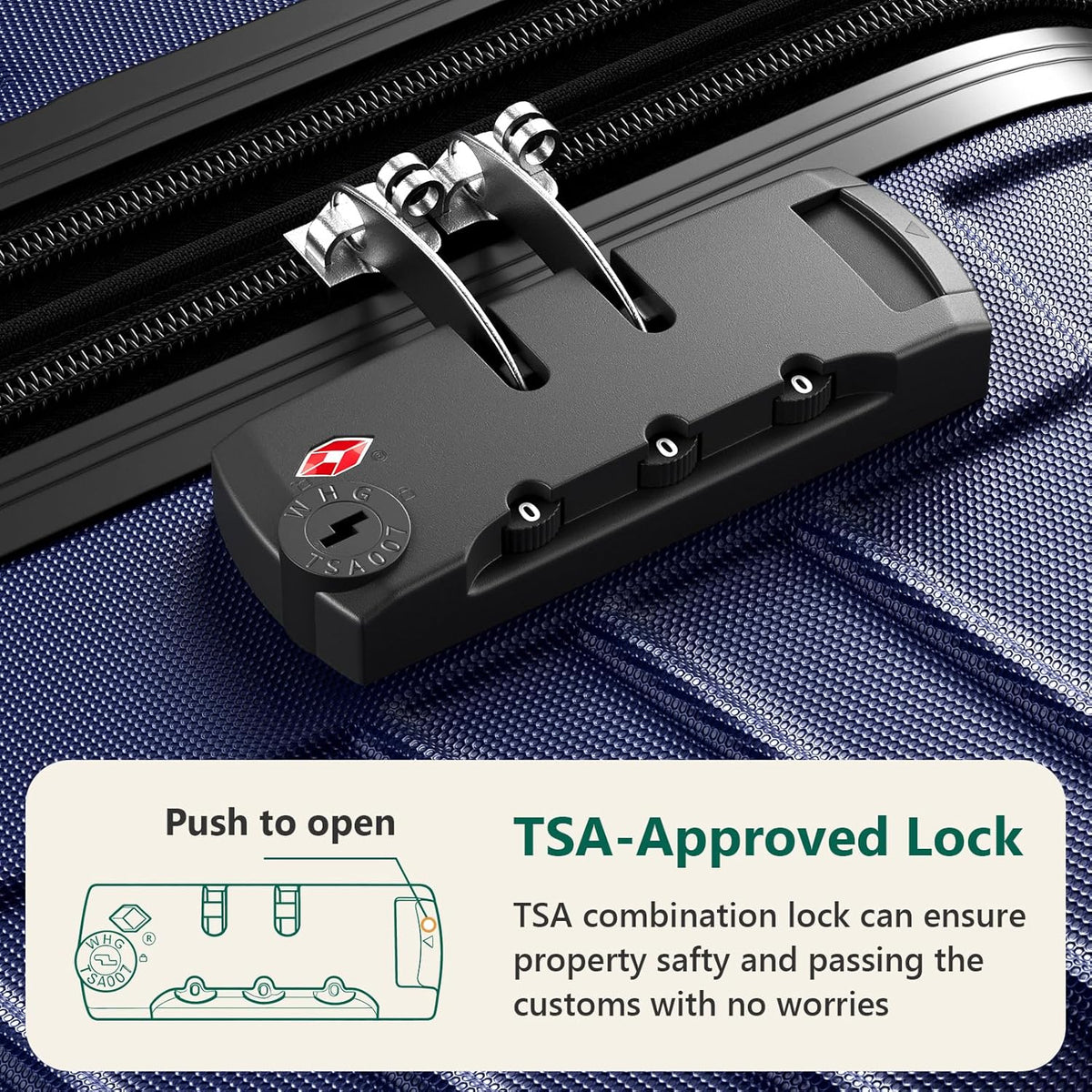 20 Inch Carry On Luggage, ABS Hardside Suitcase with Spinner Wheels, Airline-Approved Cabin Luggage with TSA Security Lock, Expandable Travel Suitcase for Flights, Business Trips & Weekend Vacations