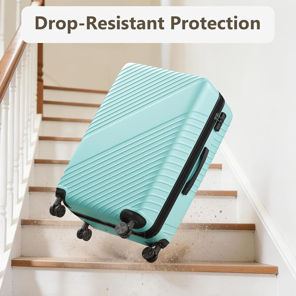20 Inch Carry On Luggage, ABS Hardside Suitcase with Spinner Wheels, Airline-Approved Cabin Luggage with TSA Security Lock, Expandable Travel Suitcase for Flights, Business Trips & Weekend Vacations