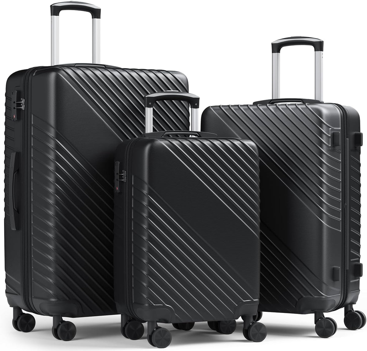 20 Inch Carry On Luggage, ABS Hardside Suitcase with Spinner Wheels, Airline-Approved Cabin Luggage with TSA Security Lock, Expandable Travel Suitcase for Flights, Business Trips & Weekend Vacations