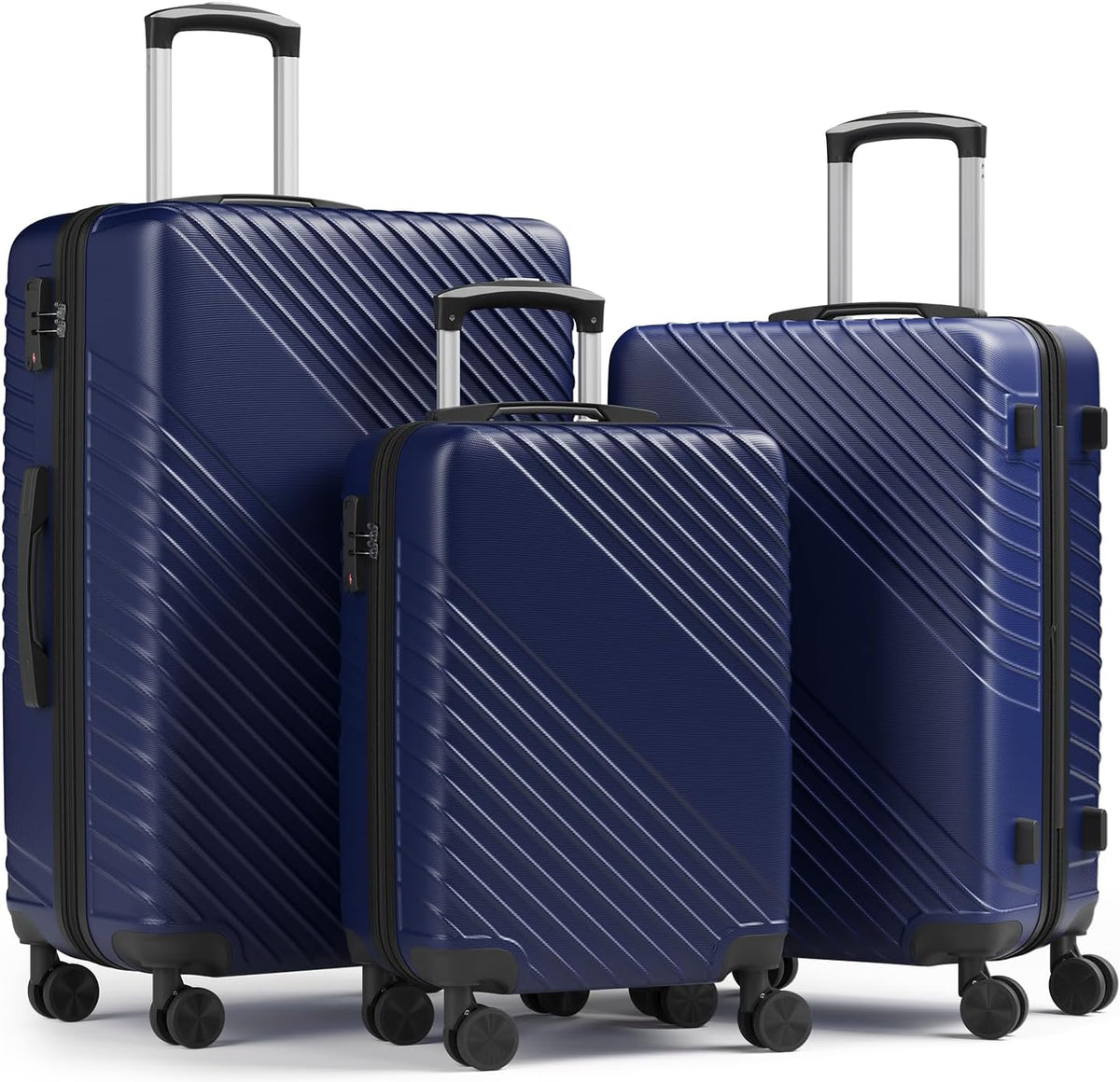 20 Inch Carry On Luggage, ABS Hardside Suitcase with Spinner Wheels, Airline-Approved Cabin Luggage with TSA Security Lock, Expandable Travel Suitcase for Flights, Business Trips & Weekend Vacations
