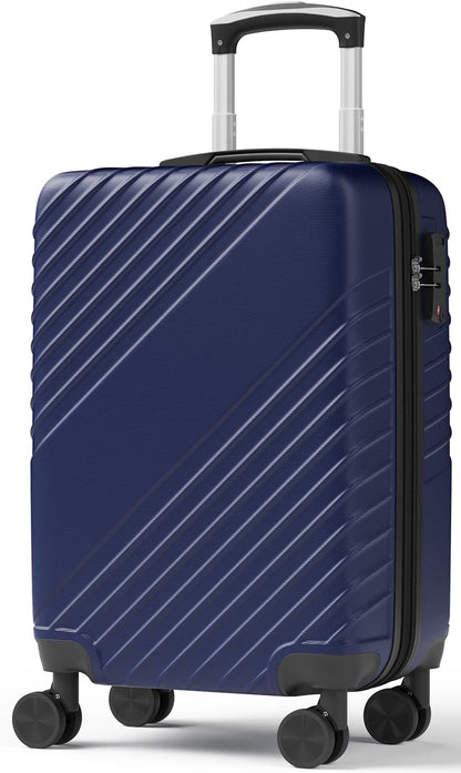 20 Inch Carry On Luggage, ABS Hardside Suitcase with Spinner Wheels, Airline-Approved Cabin Luggage with TSA Security Lock, Expandable Travel Suitcase for Flights, Business Trips & Weekend Vacations