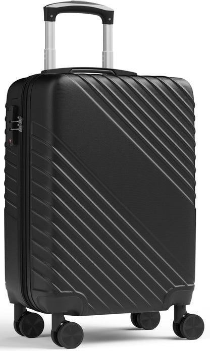 20 Inch Carry On Luggage, ABS Hardside Suitcase with Spinner Wheels, Airline-Approved Cabin Luggage with TSA Security Lock, Expandable Travel Suitcase for Flights, Business Trips & Weekend Vacations