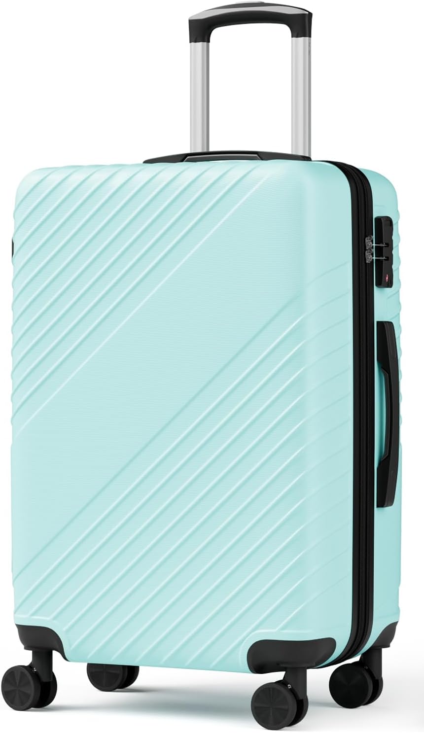 20 Inch Carry On Luggage, ABS Hardside Suitcase with Spinner Wheels, Airline-Approved Cabin Luggage with TSA Security Lock, Expandable Travel Suitcase for Flights, Business Trips & Weekend Vacations