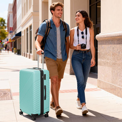 20 Inch Carry On Luggage, ABS Hardside Suitcase with Spinner Wheels, Airline-Approved Cabin Luggage with TSA Security Lock, Expandable Travel Suitcase for Flights, Business Trips & Weekend Vacations
