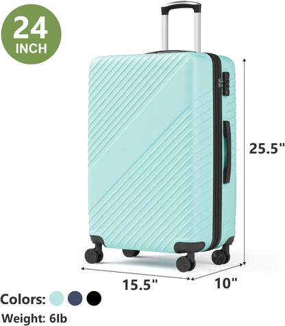 20 Inch Carry On Luggage, ABS Hardside Suitcase with Spinner Wheels, Airline-Approved Cabin Luggage with TSA Security Lock, Expandable Travel Suitcase for Flights, Business Trips & Weekend Vacations