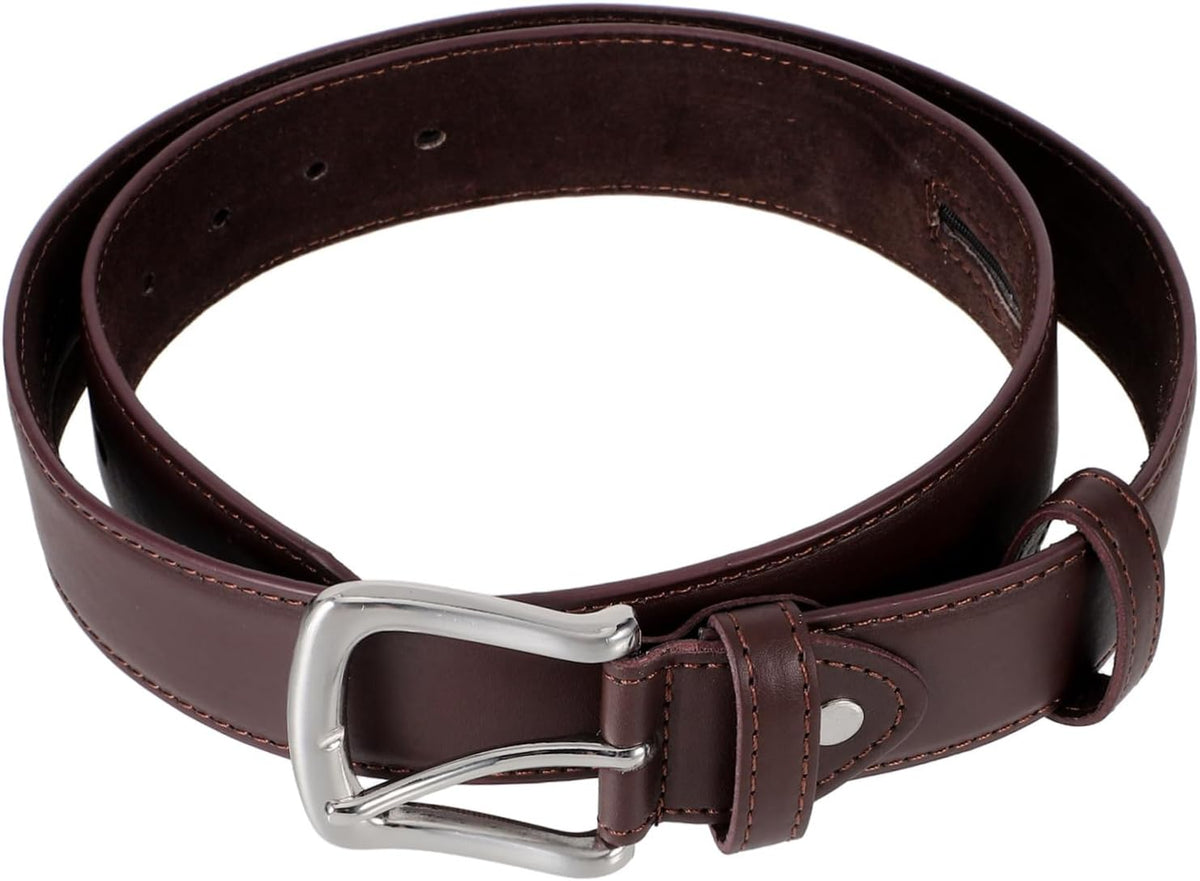 Hidden Money Belt Concealed Pockets for Travel Pu Waist Belt Zippered Storage for Cash and Valuables Brown Long