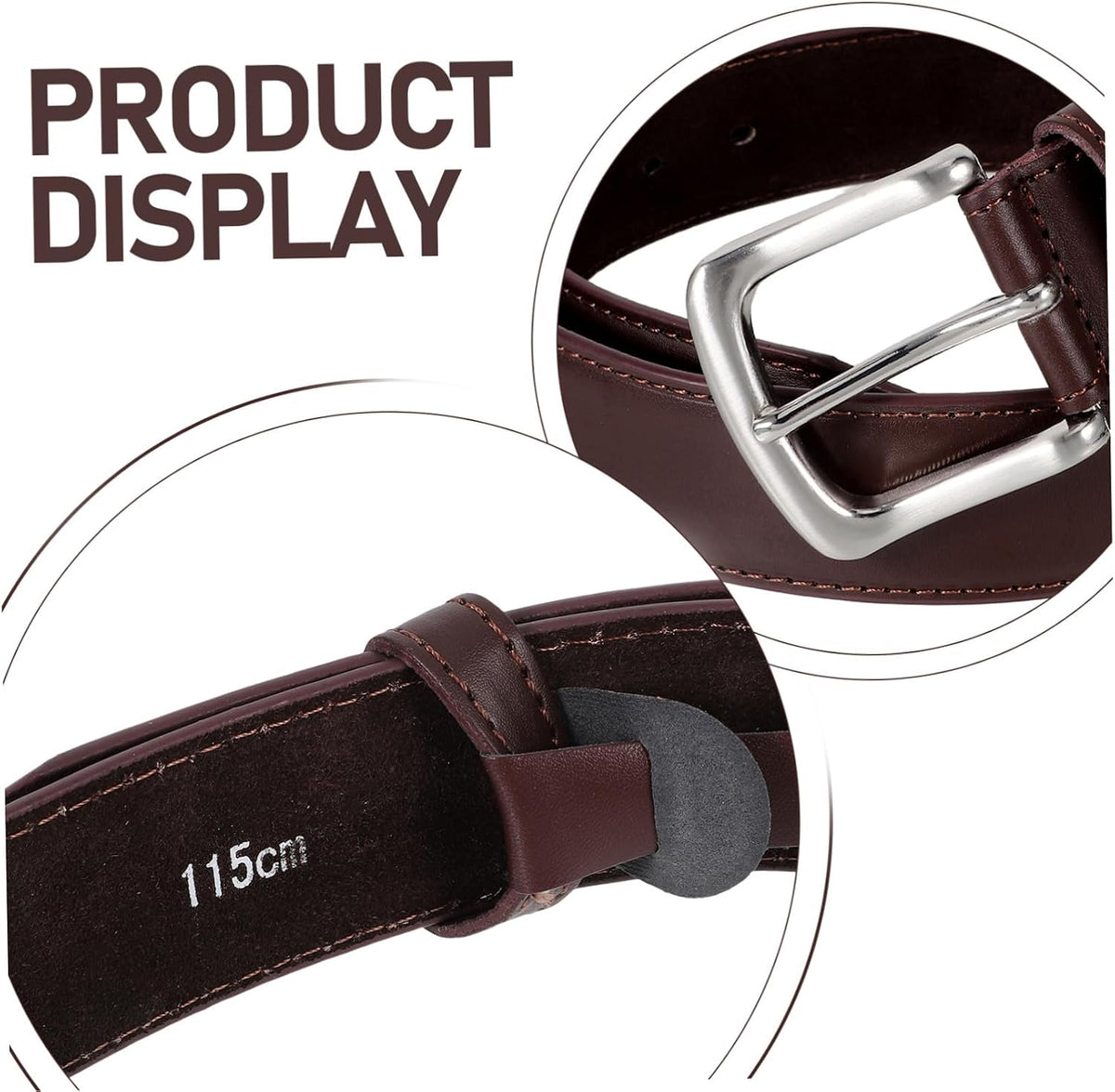 Hidden Money Belt Concealed Pockets for Travel Pu Waist Belt Zippered Storage for Cash and Valuables Brown Long