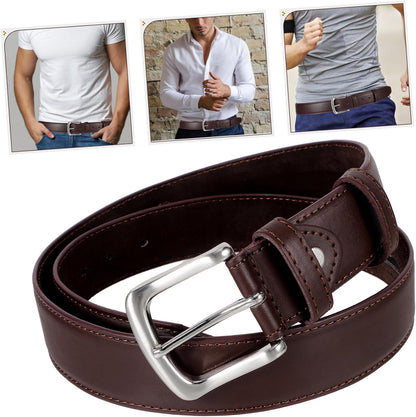 Hidden Money Belt Concealed Pockets for Travel Pu Waist Belt Zippered Storage for Cash and Valuables Brown Long