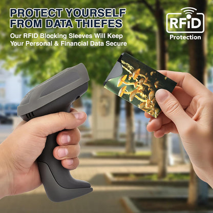 RFID Blocking Sleeves, 20-Pack Set, Color Coding System, Identity Theft Prevention RFID Card Holder And Credit Card Protector (15 Credit Card Sleeves + 5 Passport Holders) (Navy Blue)