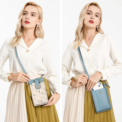 Small Crossbody Bags for Women Leather Cell Phone Purse Bag Wallet with RFID Blocking Credit Card Slots