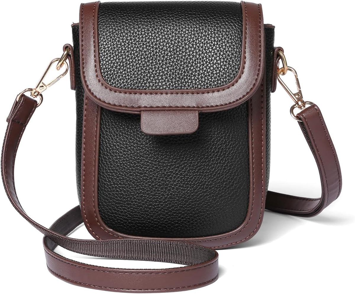 Small Crossbody Bags for Women Leather Cell Phone Purse Bag Wallet with RFID Blocking Credit Card Slots