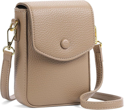 Small Crossbody Bags for Women Leather Cell Phone Purse Bag Wallet with RFID Blocking Credit Card Slots