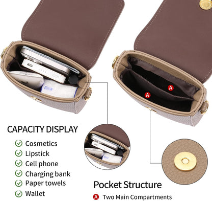 Small Crossbody Bags for Women Leather Cell Phone Purse Bag Wallet with RFID Blocking Credit Card Slots