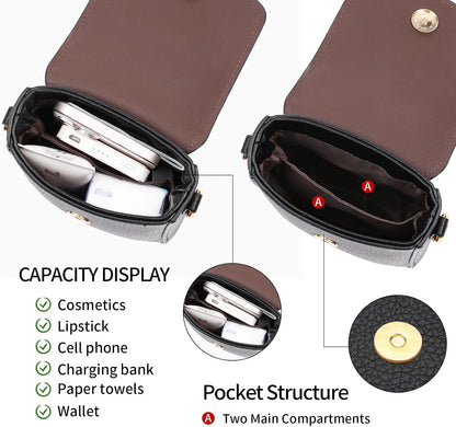 Small Crossbody Bags for Women Leather Cell Phone Purse Bag Wallet with RFID Blocking Credit Card Slots
