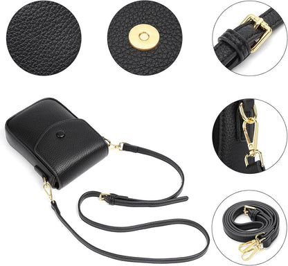 Small Crossbody Bags for Women Leather Cell Phone Purse Bag Wallet with RFID Blocking Credit Card Slots