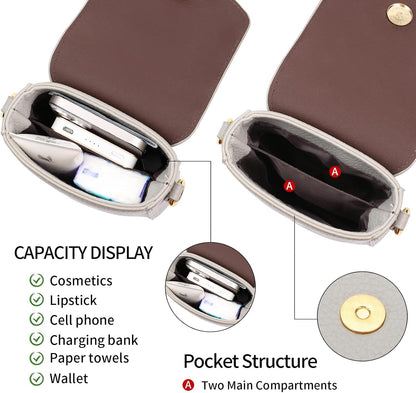 Small Crossbody Bags for Women Leather Cell Phone Purse Bag Wallet with RFID Blocking Credit Card Slots