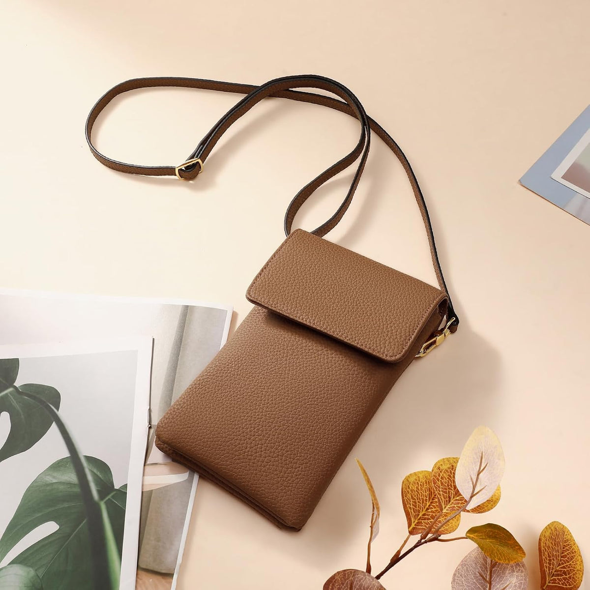 Small Crossbody Bags for Women Leather Cell Phone Purse Bag Wallet with RFID Blocking Credit Card Slots