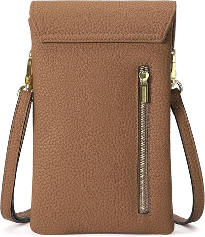 Small Crossbody Bags for Women Leather Cell Phone Purse Bag Wallet with RFID Blocking Credit Card Slots