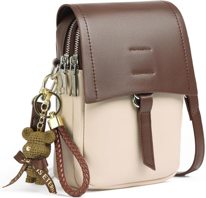 Small Crossbody Bags for Women Leather Cell Phone Purse Bag Wallet with RFID Blocking Credit Card Slots
