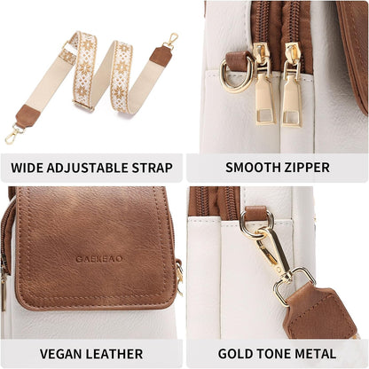 Small Crossbody Bags for Women Leather Cell Phone Purse Bag Wallet with RFID Blocking Credit Card Slots