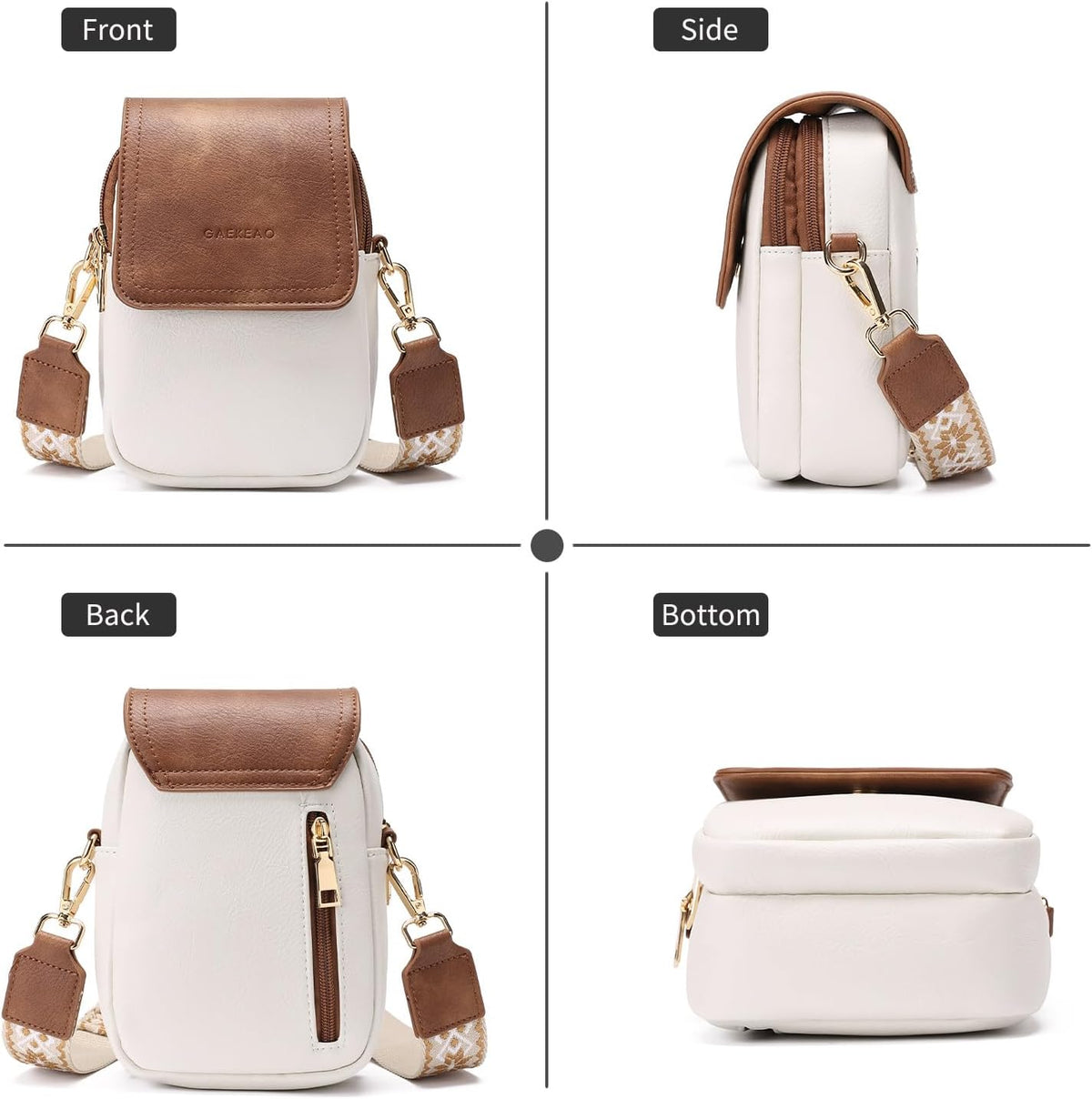 Small Crossbody Bags for Women Leather Cell Phone Purse Bag Wallet with RFID Blocking Credit Card Slots