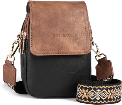Small Crossbody Bags for Women Leather Cell Phone Purse Bag Wallet with RFID Blocking Credit Card Slots