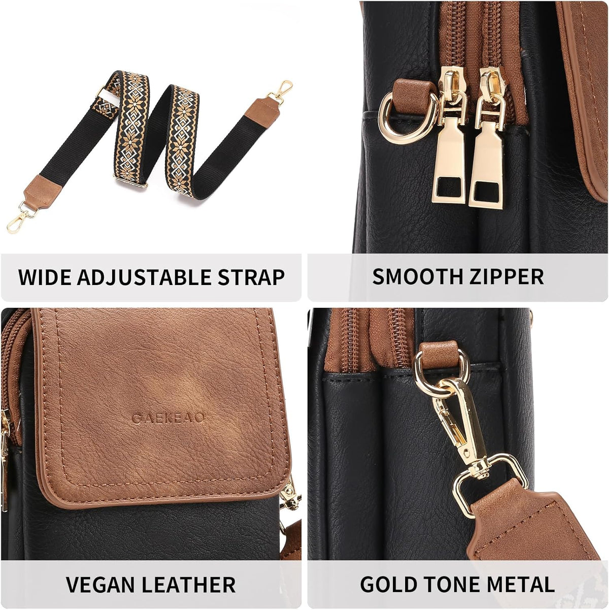 Small Crossbody Bags for Women Leather Cell Phone Purse Bag Wallet with RFID Blocking Credit Card Slots