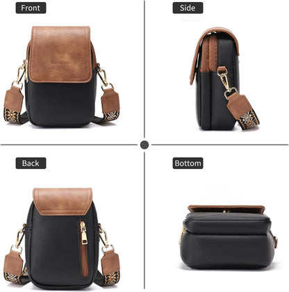Small Crossbody Bags for Women Leather Cell Phone Purse Bag Wallet with RFID Blocking Credit Card Slots