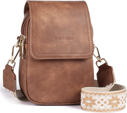 Small Crossbody Bags for Women Leather Cell Phone Purse Bag Wallet with RFID Blocking Credit Card Slots