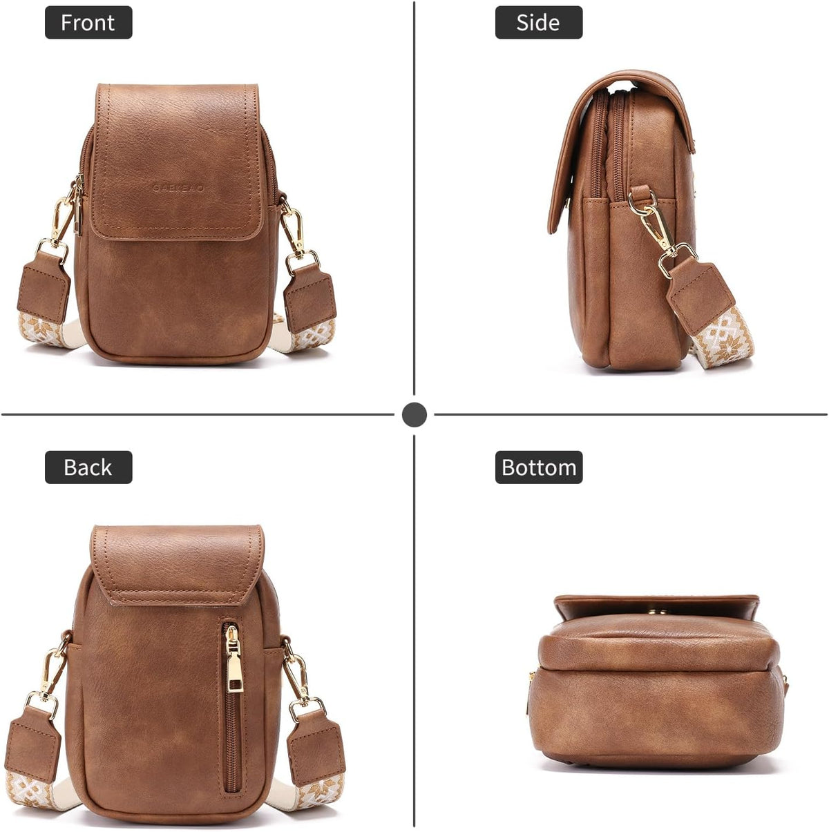 Small Crossbody Bags for Women Leather Cell Phone Purse Bag Wallet with RFID Blocking Credit Card Slots
