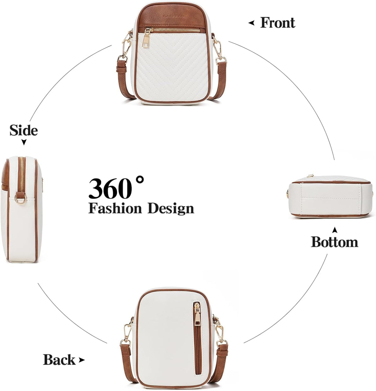 Small Crossbody Bags for Women Leather Cell Phone Purse Bag Wallet with RFID Blocking Credit Card Slots