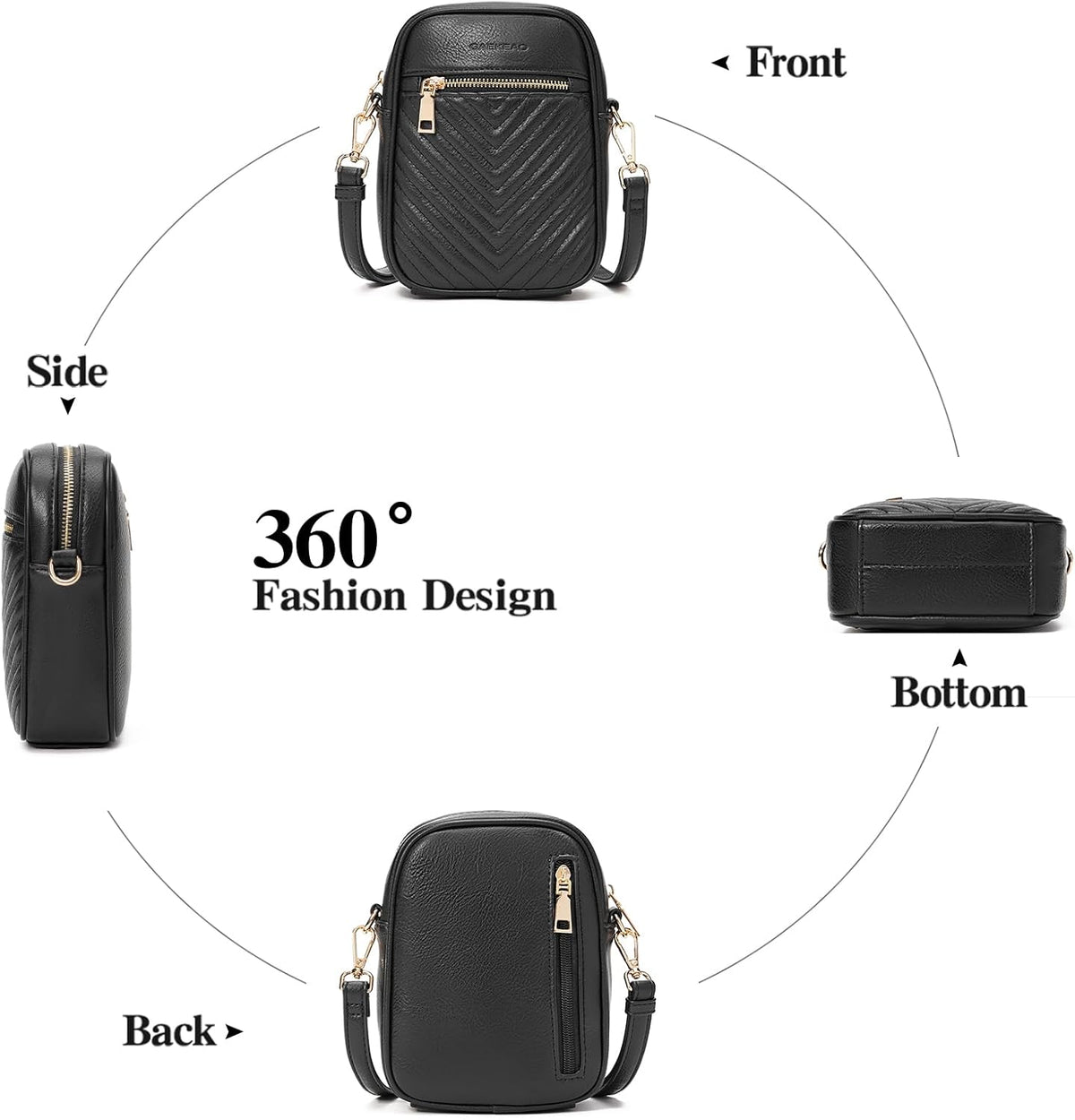 Small Crossbody Bags for Women Leather Cell Phone Purse Bag Wallet with RFID Blocking Credit Card Slots