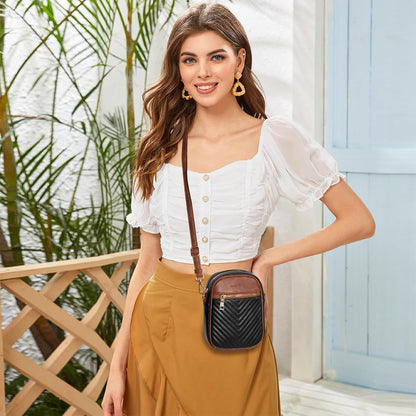 Small Crossbody Bags for Women Leather Cell Phone Purse Bag Wallet with RFID Blocking Credit Card Slots