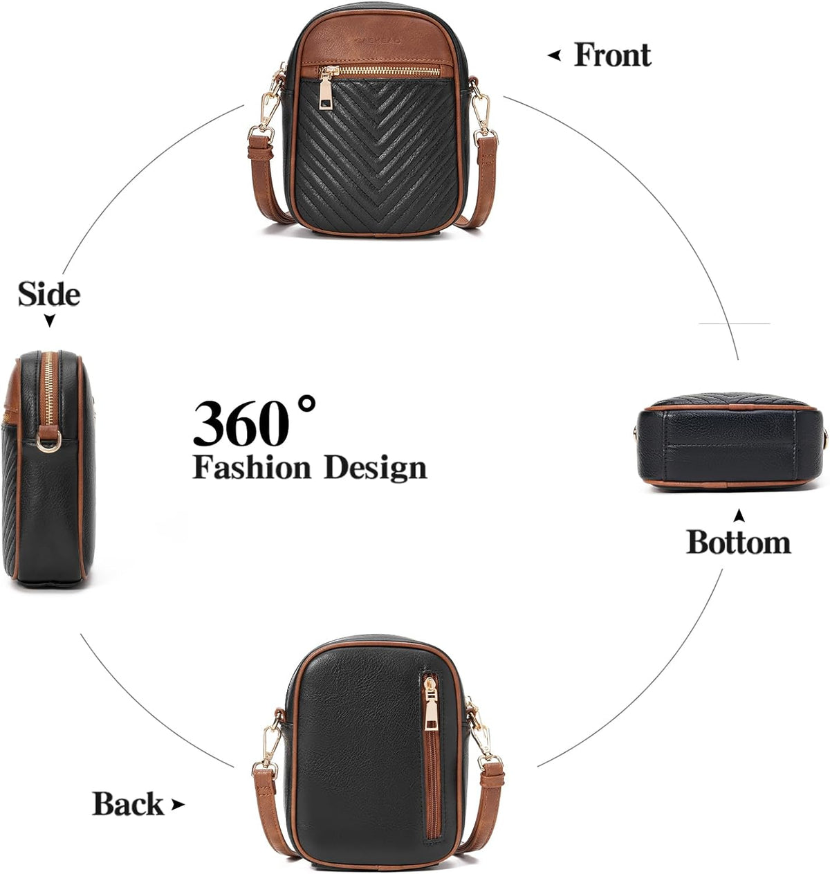 Small Crossbody Bags for Women Leather Cell Phone Purse Bag Wallet with RFID Blocking Credit Card Slots