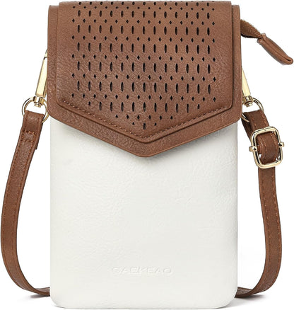 Small Crossbody Bags for Women Leather Cell Phone Purse Bag Wallet with RFID Blocking Credit Card Slots
